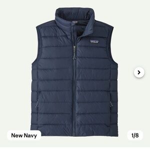 Patagonia Boys Insulated Navy Vest - perfect condition. Non-smoking house.